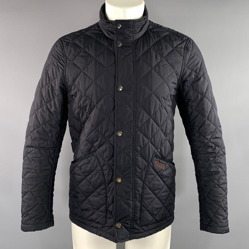 BARBOUR Size S Navy Quilted Polyester Jacket